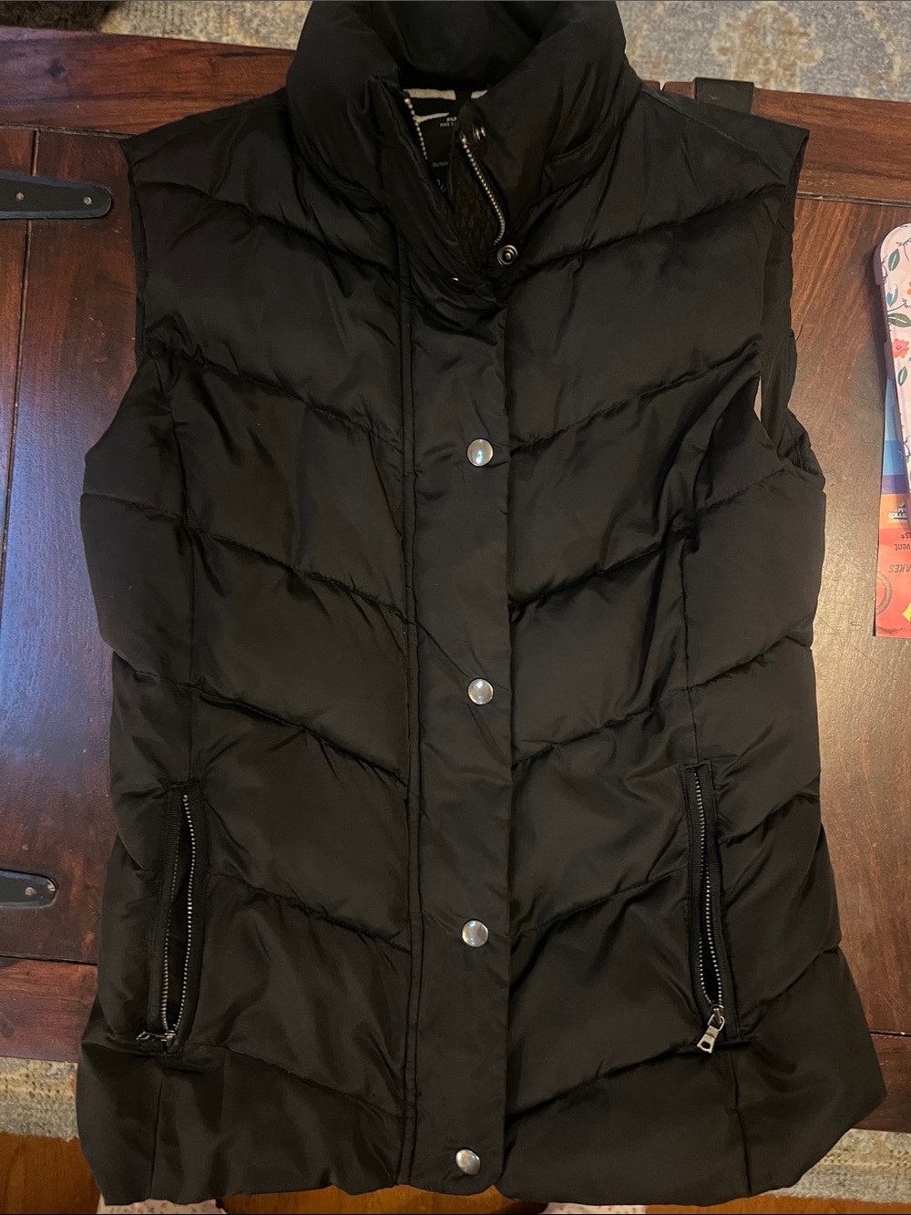 Gap Outdoor Edition Winter Warmth Black Puffer Vest, Small Tall